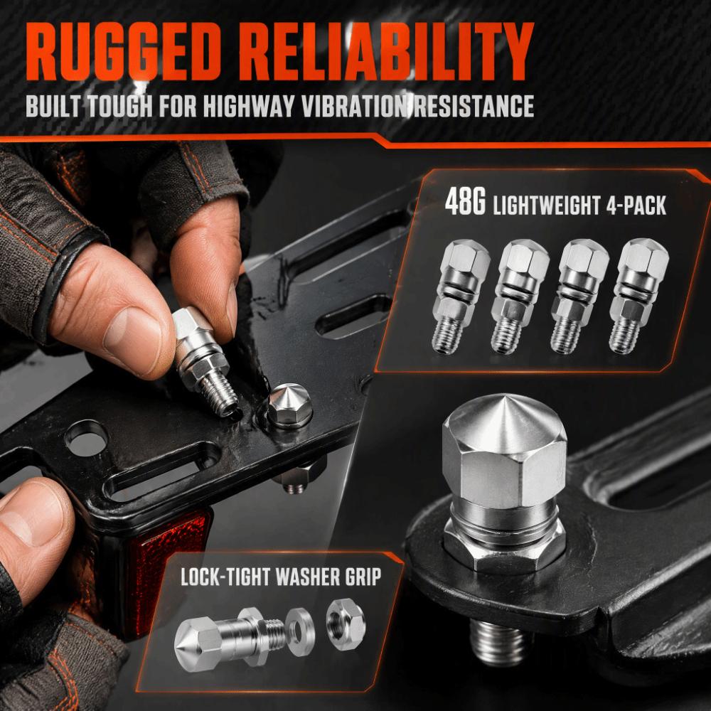 4PCS Universal License Plate Bolts Aluminum Alloy Frame Bolts Mount Screws Car Plate Installation