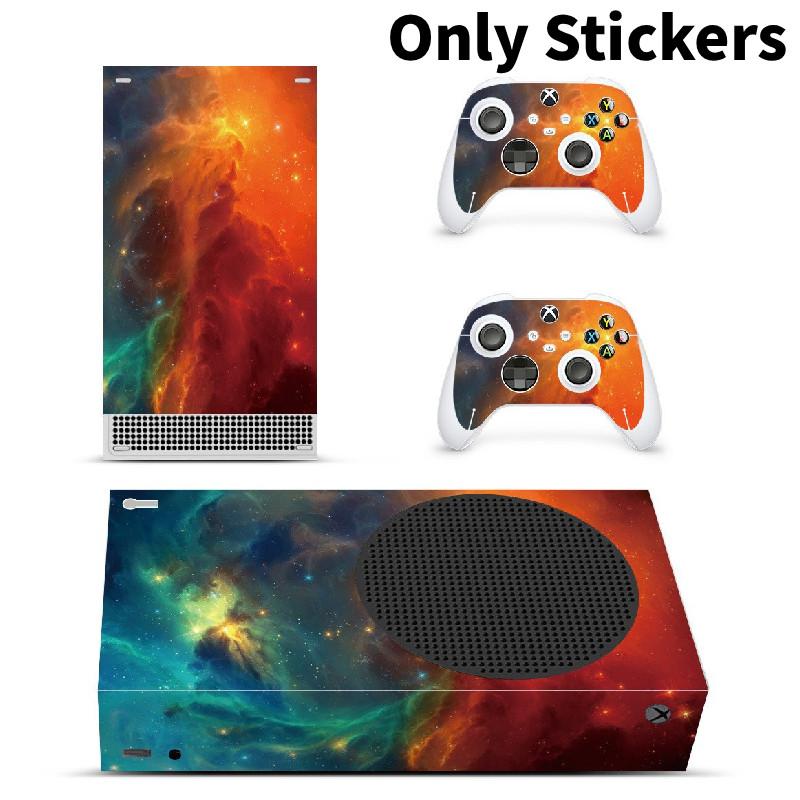 Shaped Leaves Large Xbox Series S Console 2 Controllers Skin Cover Sticker