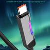 Кабель для быстрой зарядки RGB 100 Вт 6 А USB Type C зарядный кабель с RGB подсветкой