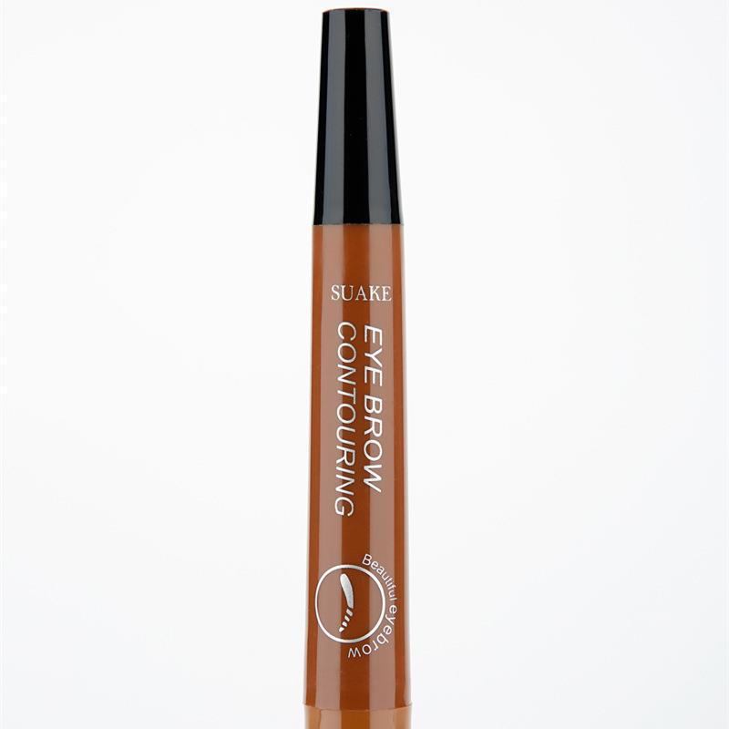 Suan Ke 4-Prong Liquid Eyebrow Pencil: Smudge-proof, Waterproof, Sweat-proof, and Long-lasting.