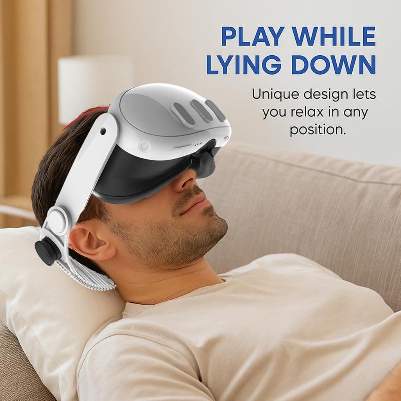 Регулируемый оголовник для VR-очков Улучшенный вентилируемый дизайн и мягкий дышащий силикон