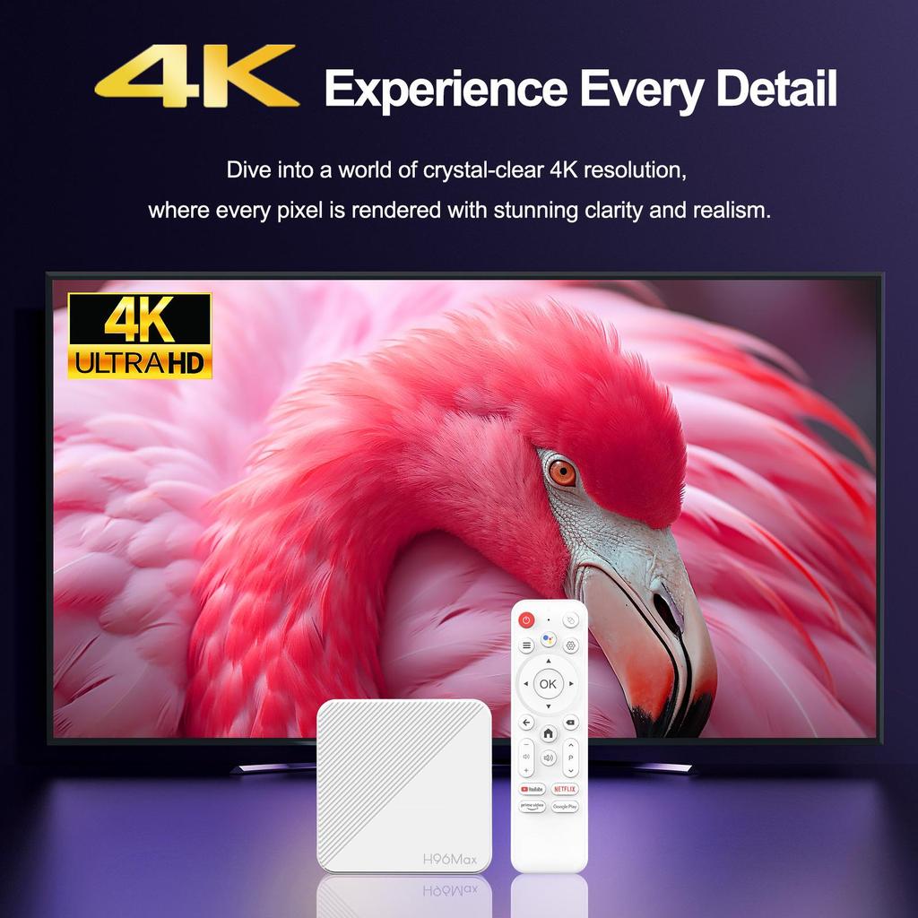 4K Android 14.0 TV Stick Set 2.4GHz+5GHz Dual-mode WiFi 6 Smart TV Box 2+16G HDR10+ Top Box Bluetooth Media Player Support YouTube Netflix