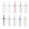 Portable Straw Cup 20oz Colorful Tritan Tumbler for Iced Coffee Juice Tea Milk Dishwasher Safe Drinkware Gift for Teens