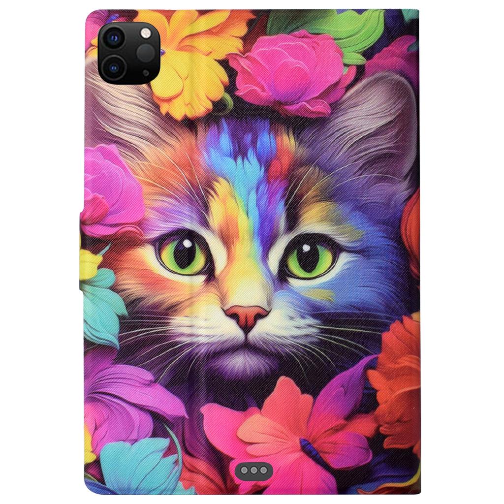 Для iPad Эйр 11 (2025)/(2024)/Воздух (2022)/(2020)/Про 11 (2020)/(2018) Чехол из ПУ кожи с узором, фолио, умная обложка для планшета