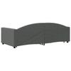 Pull Out Daybed with Drawers Dark Grey 90x200 cm Fabric
