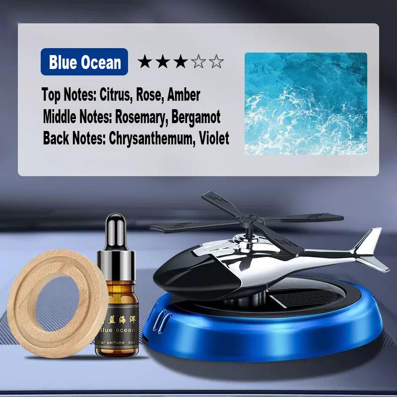 Автомобильный освежитель воздуха Вертолет Солнечный вращающийся аромадиффузор Держатель флакона духов из сплава Украшение Аксессуары для декора интерьера автомобиля