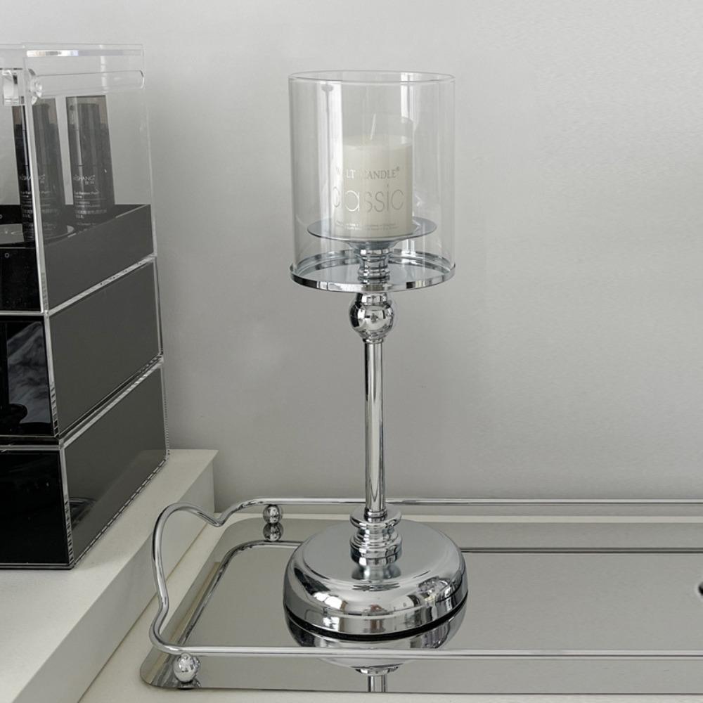 Detachable Candlestick Golden Pillar Candle Holder Candle Holders  For Dining Coffee Table Wedding