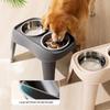 Foldable Elevated Double Bowl for Medium & Large Dogs - Classic Water & Food Dish for Golden Retrievers & Pets