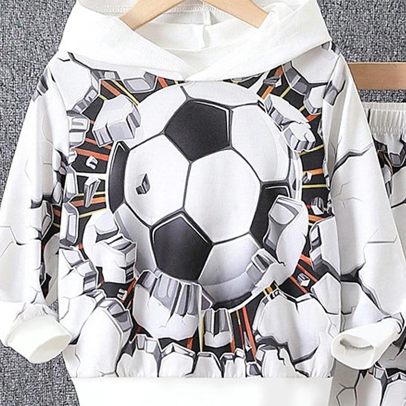 Children's Fashionable Printed Hooded Sweatshirt Casual Sportswear