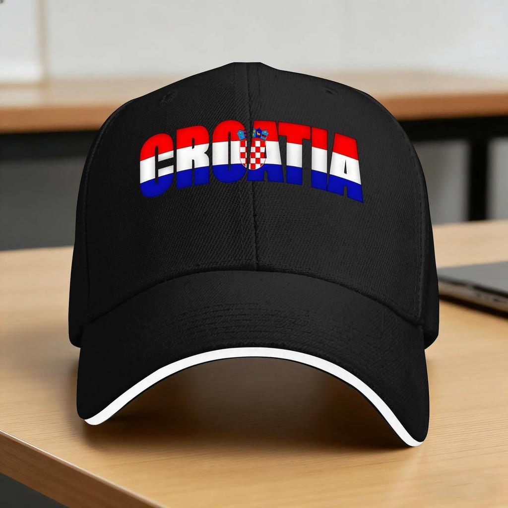 Croatia Hrvatska Flag Zagreb Croatian Baseball Cap Couple Women Summer yk Cool Hiking Fishing Sunscreen Snapback Cap