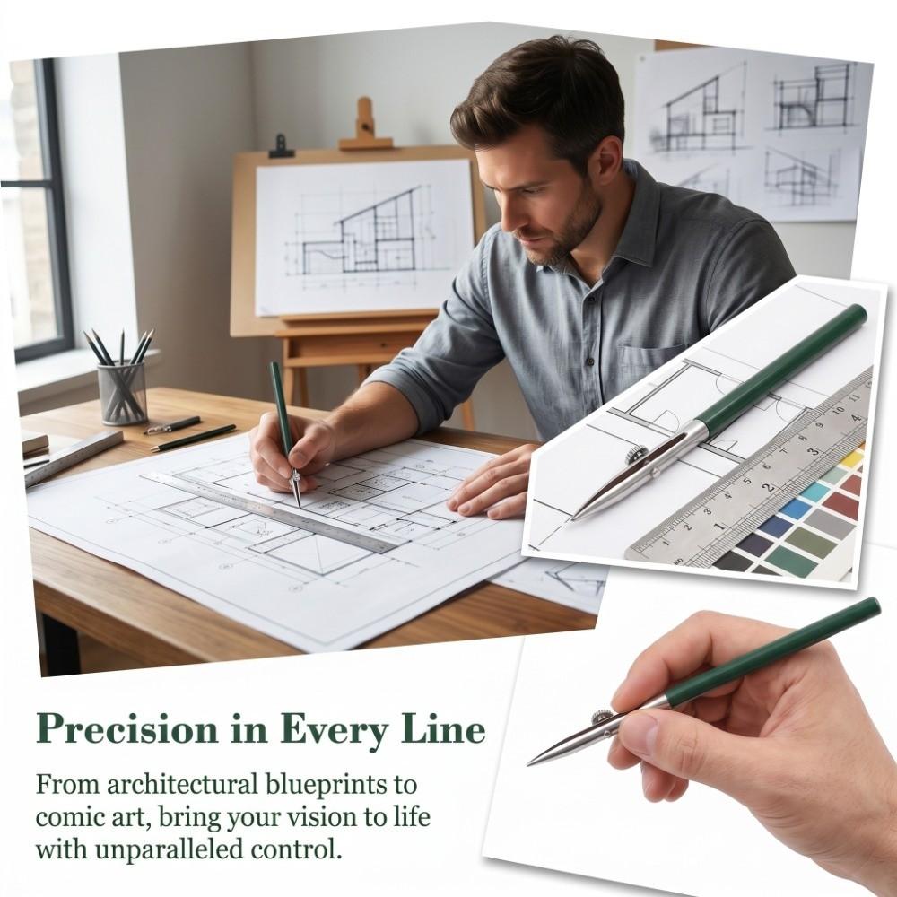 solid metal build adjustable ruling pen comic line sketch tool straight line drafting