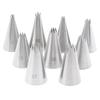 9Pcs Open Star Cream Piping Nozzles Cake Decorating Set Metal Pastry Bag Tips