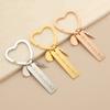Mother's Day Love Mom Key Chains Holder Pendants Stainless Steel Heart-shaped Gift Accessories
