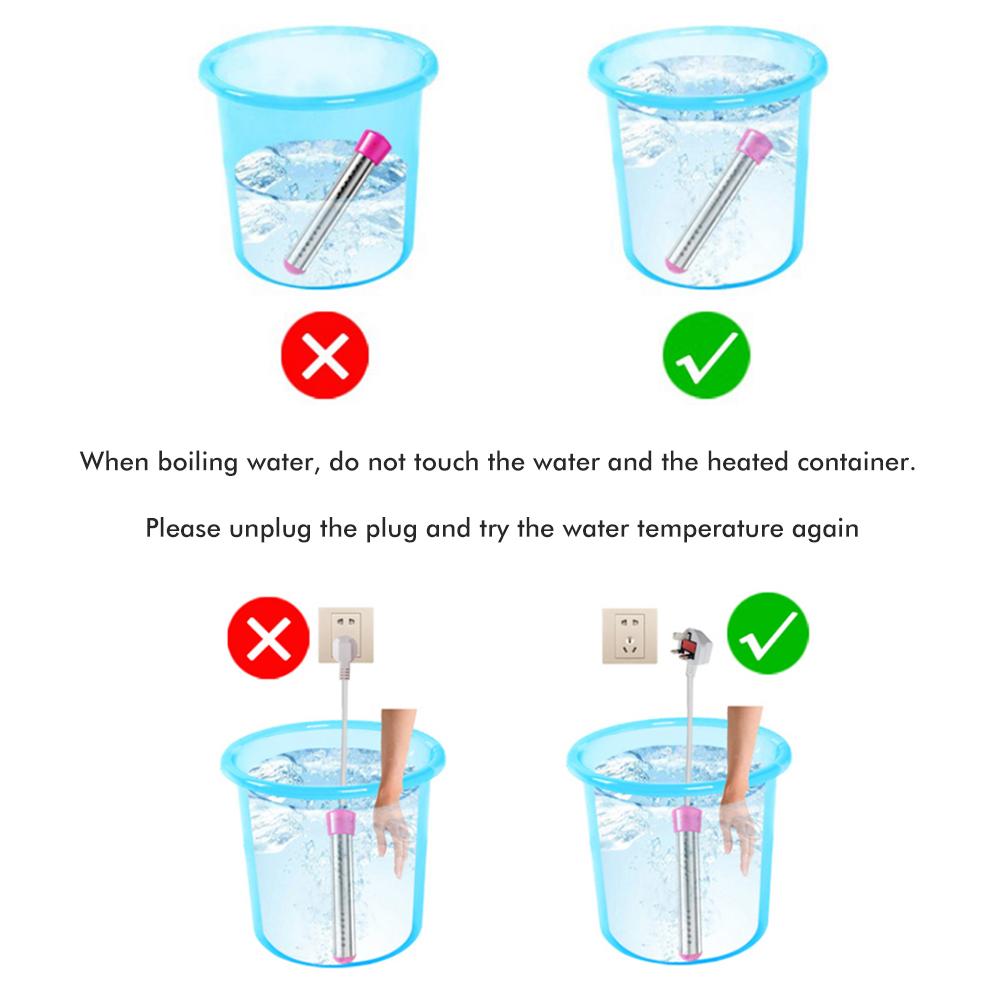 Электрический погружной нагреватель, водонагреватель для ведра, бытовой, высокой мощности, погружной нагреватель для ванны и бассейна