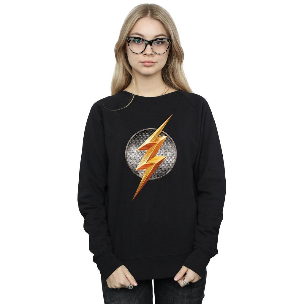 DC Comics Womens/Ladies Justice League Movie Flash Emblem Sweatshirt