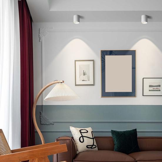 Современный светодиодный светильник с регулируемым углом наклона, точечный светильник, монтируемый на поверхность, сверхъяркий, без мерцания, без отверстий