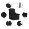 Massage Chair Black Fabric