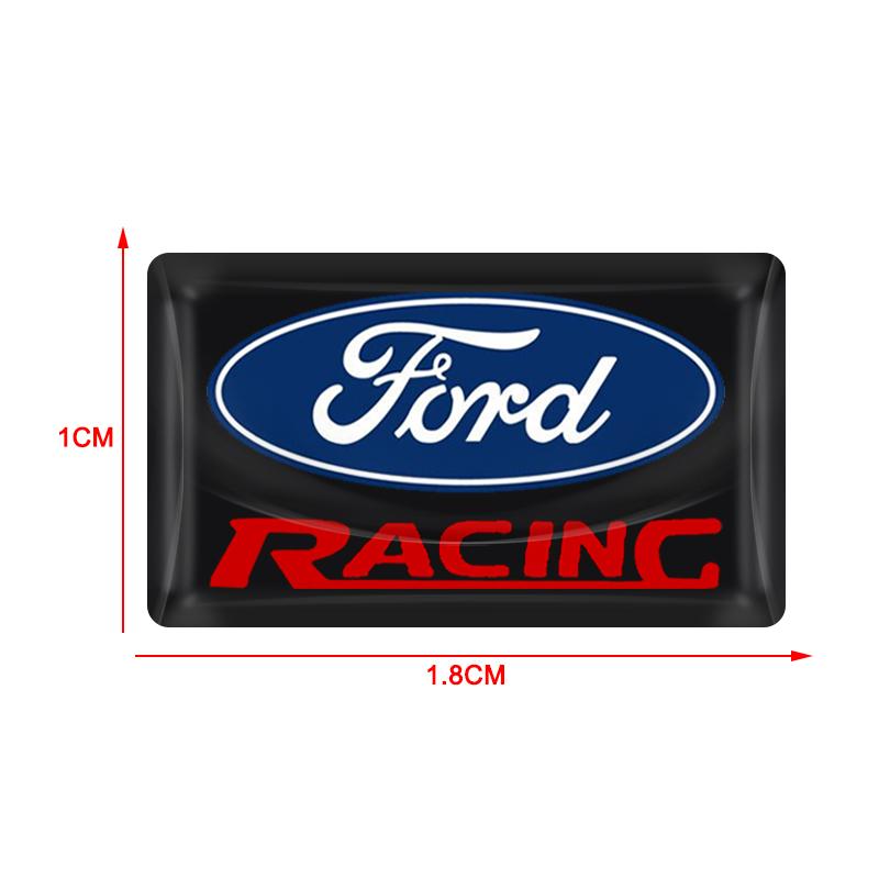 2/5/10Pcs Carbon Fiber Steering Wheel Car Logo Emblem 3D Stickers For Ford Focus Mondeo Kuga Fiesta MK7 Escort Explorer Edge 2 4 MK2 MK4