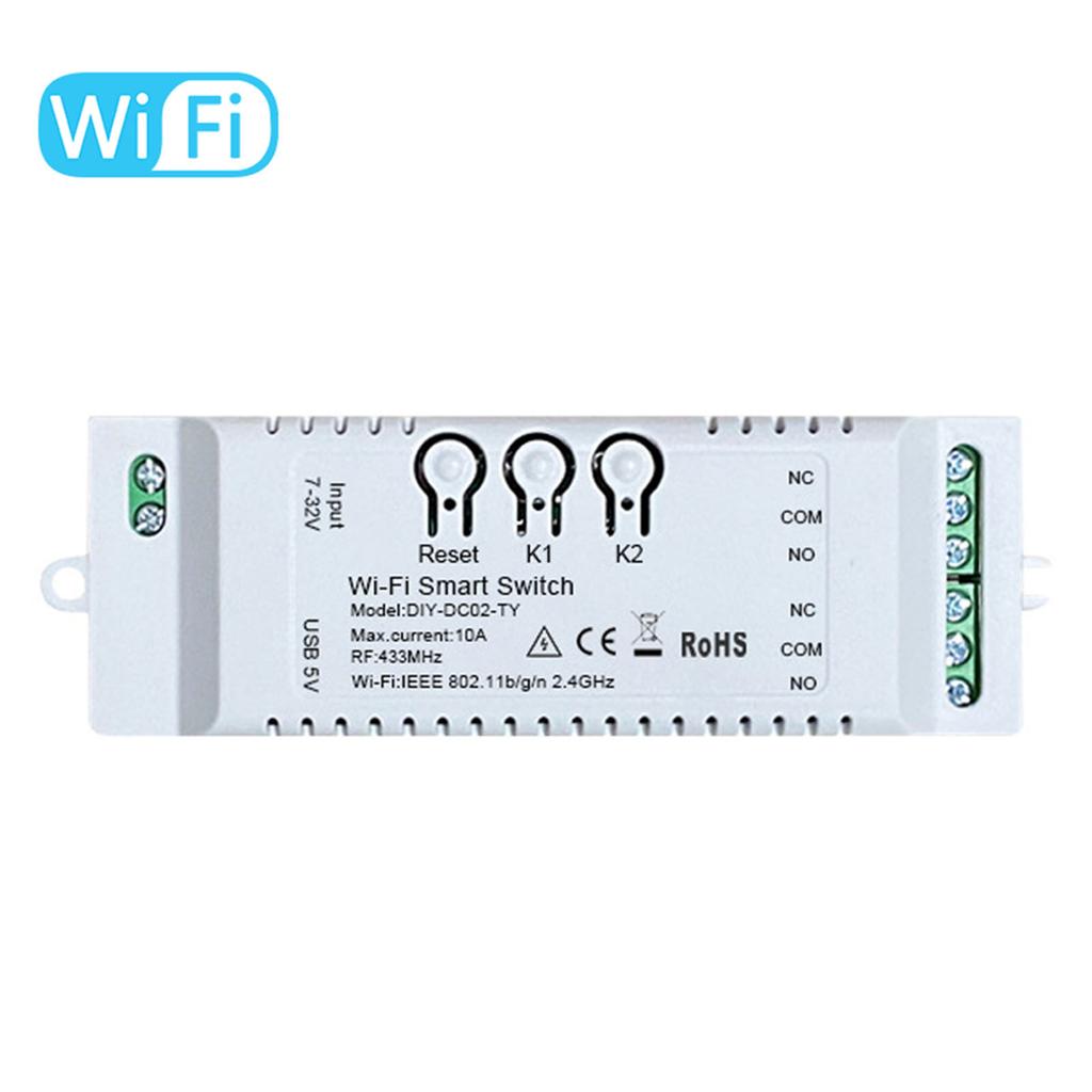   Wifi RF Home Electrical Appliance 5V 12 V Breaker On-Off Controller Module Pointing Self-locking Cellphone APP Remotely Control Compatible with  