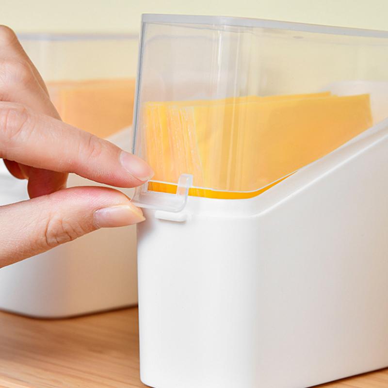 Cheese Keeper Case Airtight Food Storage Container With Lid Large Capacity Slice Cheese Holder Frige Odor Transparent Organizer