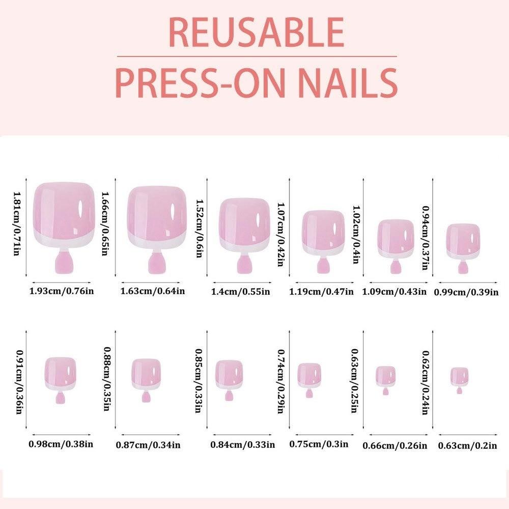 120Pcs Press on Short Tip Toenail Chic French Fake Toe Nails Luxury Tip Nails Set Nails Art