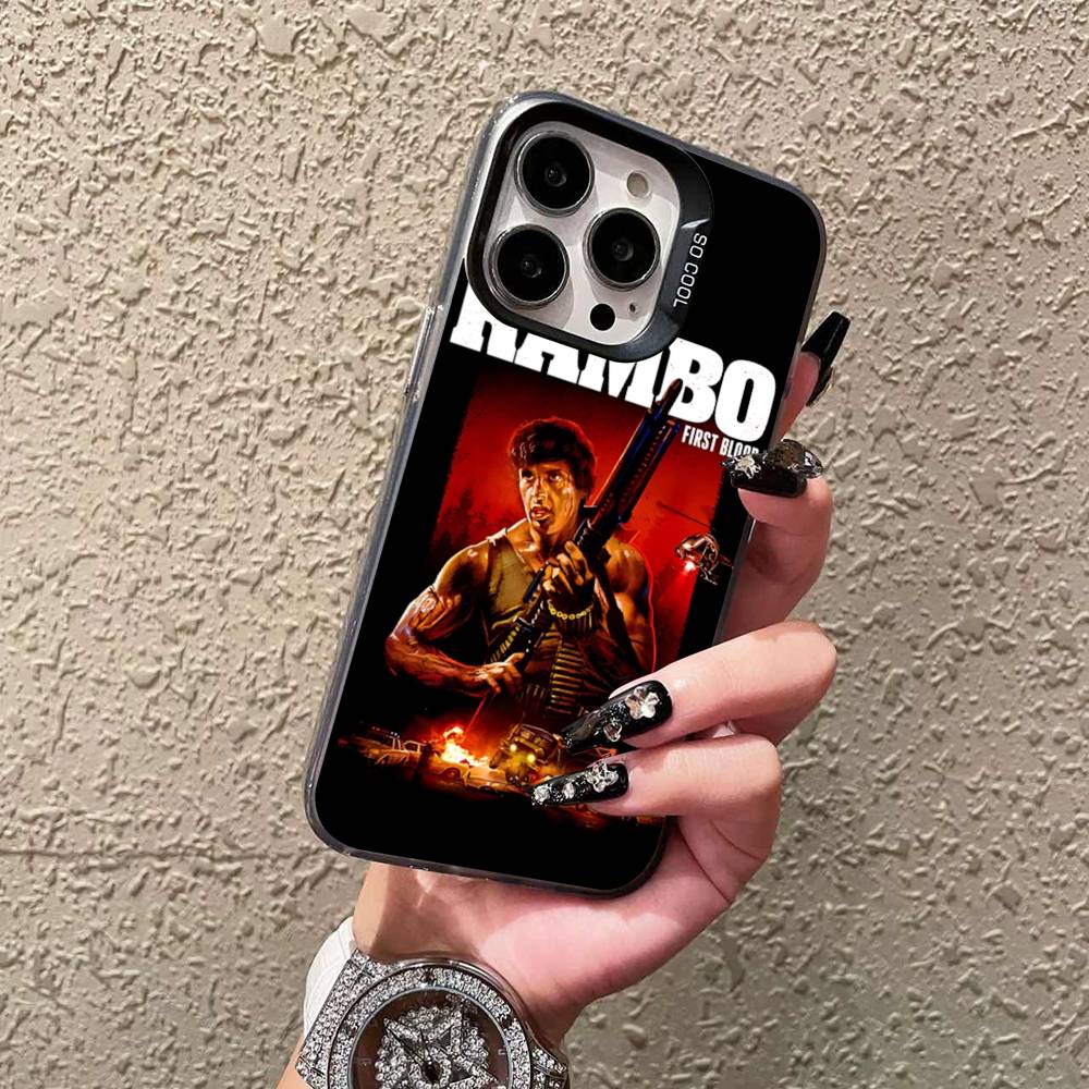 1pc Movie Rambo First Blood Phone Case For IPhone 16 15 14 13 12 11 17 Pro MAX Plus Pro Matte Shockproof Cover