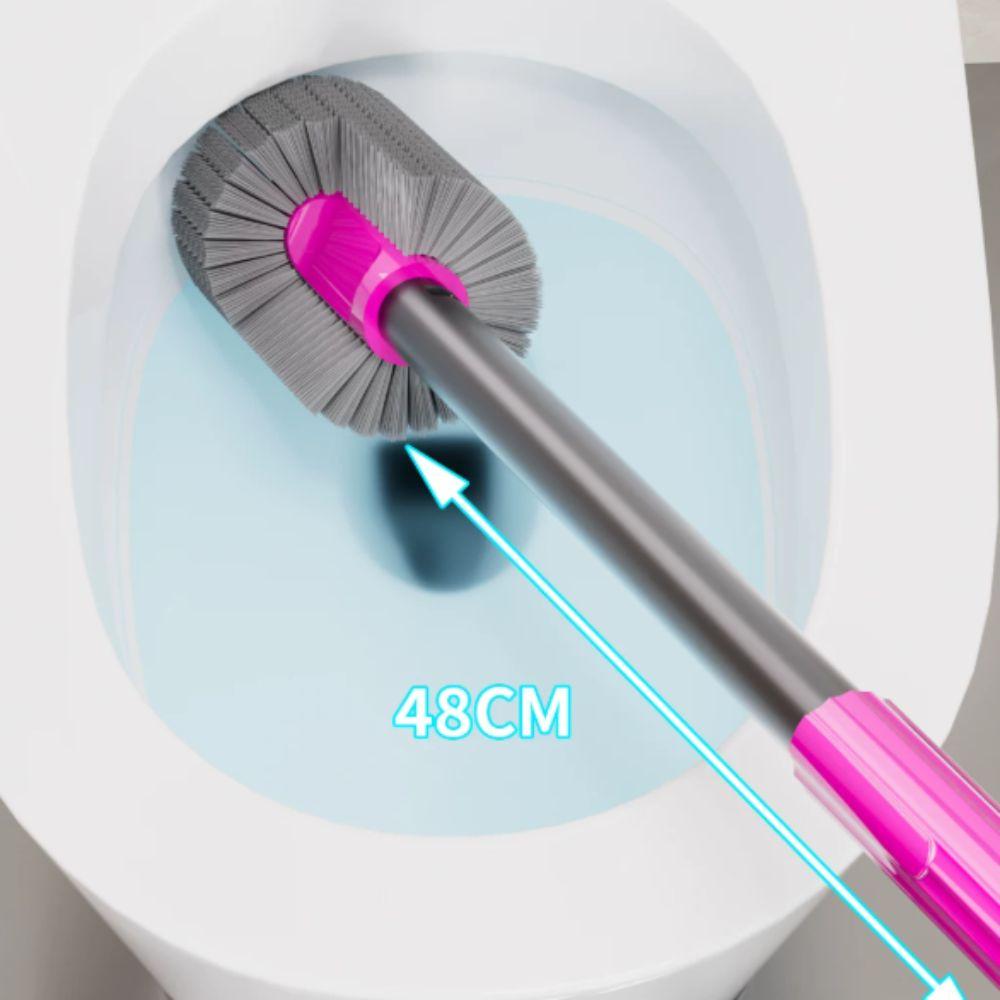 Hemispherical Brush Head Toilet Brush Groove Design Wall Mount Brush  Apartment Living