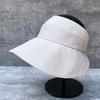Холодный шелк Прохладная полупустая шляпа-цилиндр Женская простая и универсальная повседневная шляпа для хвоста Летняя шляпа от солнца с большими полями