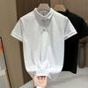 New Jacquard Hot POLO Shirt for Men's Fashion Light Luxury Short-sleeved Lapel Versatile Business Puffs Fashion Brand T-shirt