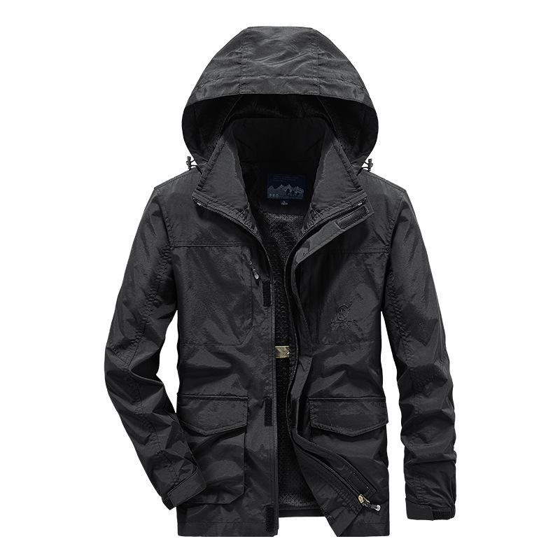 Autumn Jacket Casual Men's Multi-Pocket Loose Jacket Windbreaker