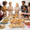Wood Multilayer Dessert Stand Detachable Design Food Serving Tray  Party Serving
