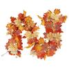 170CM Fall Maple Leaf Garland Indoor Outdoor Hanging Artificial Leaves Plants Vine Rattan Halloween Autumn Mantle Fireplace Porch Decoration