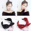Women Bowknot Sweet Cloth Art Contracted Wide Edge Wave Dot Hair Band