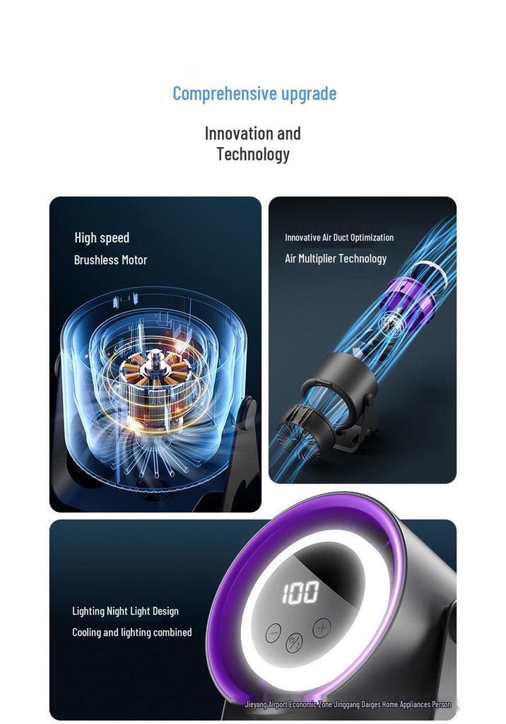 USB Bladeless Mini Fan for Desktop, Kitchen, and Dormitory - 2025 Model
