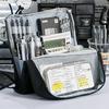 Large-capacity Upright Pen Case, Multi-compartment Design with Mesh Pocket, Cosmetic Storage Bag