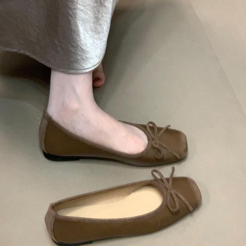 Модный дизайнер Серебристые женские туфли-балетки Лаконичные из мягкой кожи Элегантные туфли Мэри Джейн с бантом-бабочкой