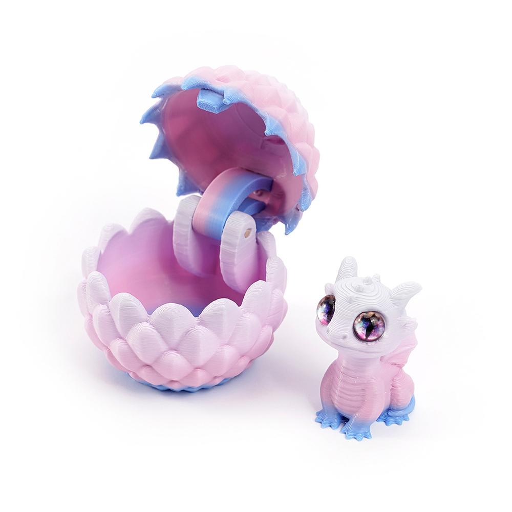 1/2 шт. Милые 3D-печатные яйца дракона с мини-игрушками-сюрпризами дракончиками для детских дней рождения, сувениры для вечеринок, подарки, рождественские наполнители для сладостей