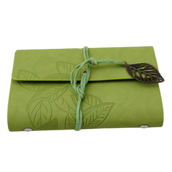 Винтажный ремешок с подвеской в виде листа, чехол для ноутбука из искусственной кожи, переплет