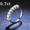 Кольцо из стерлингового серебра S925, кольцо с муассанитом, высококачественное кольцо с бриллиантом семизвездочного ряда, полая классическая корона с четырьмя когтями, обручальное кольцо с бриллиантом, предложение