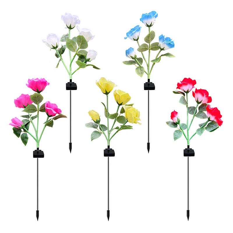 Solar LED Rose Flower Outdoor Light