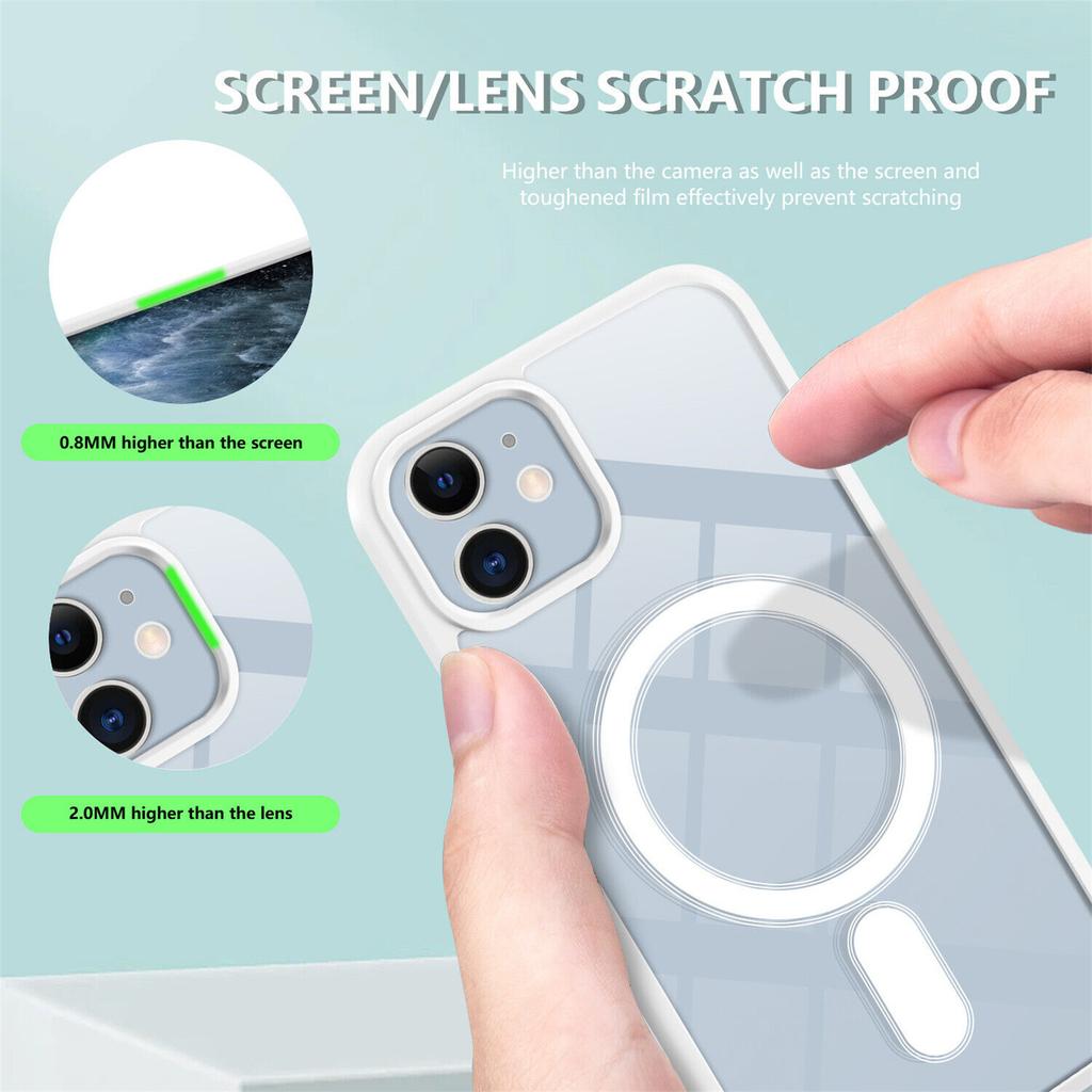 Разработан для 14 PLUS Case с Mag-safe Прозрачный магнитный чехол для 14 PLUS Противоударный чехол