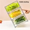 Refrigerator Organizer Storage Box Fridge Organizers Bins Plastic Stackable Drawer Container for Kitchen Refrigerator & Cabinets