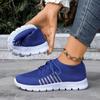 Кроссовки большого размера Круглый носок Глубокий вырез Сетчатые Дышащие На шнуровке Мягкая подошва Противоскользящие Износостойкие Низкие Одиночные