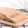 Stylish Bread-shaped Cork Toast Coasters, Wooden, 5mm Thick, 10cm Diameter, Toast-shaped, Pack of 8, Heat-resistant, Non-slip, Cork Coasters for Drink