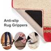 4Pcs Set Triangle Washable Rug Gripper Anti-Slip Reusable Rubber Mat Non Slip Patch Tape For Tile Floors Carpets Corners Pad