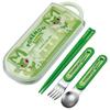 Lunch Box Trio Set Chopsticks Spoon Fork Kids Cutlery Antibacterial Treatment Easy To Open Sliding Type Made In Japan Pokemon Nyaoha Boys Girls
