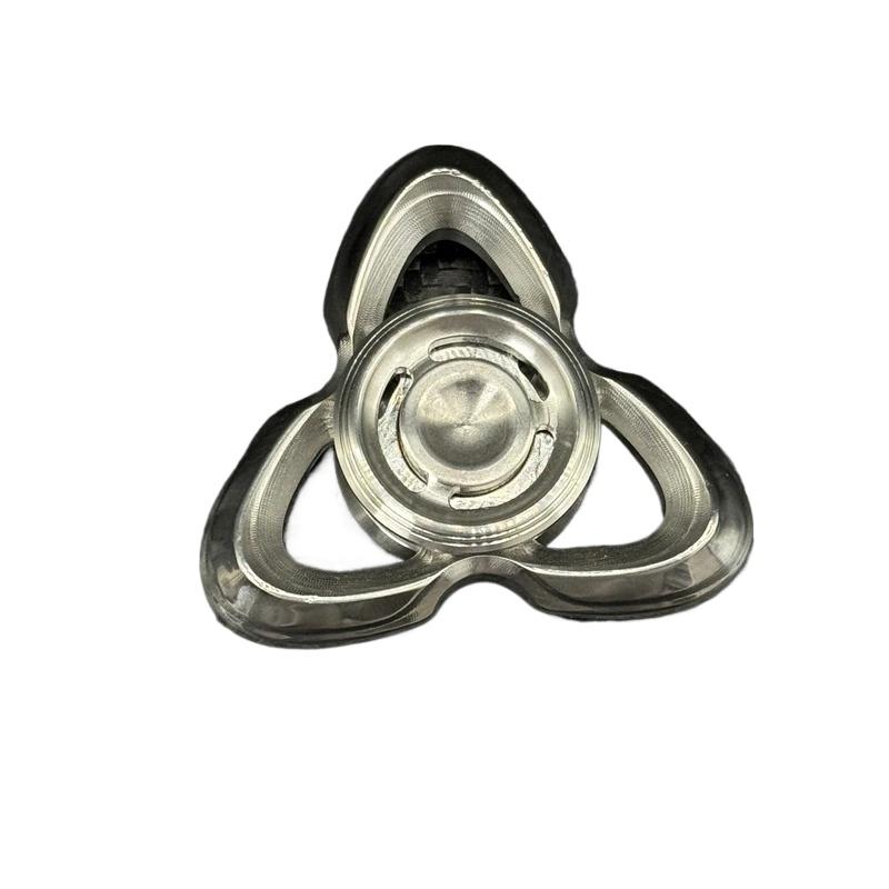Новый ручной спиннер из нержавеющей стали с тремя лопастями EDC Fidget Spinner Игрушка для снятия стресса ADHD Fidget Toy Игрушка для вращения на кончиках пальцев