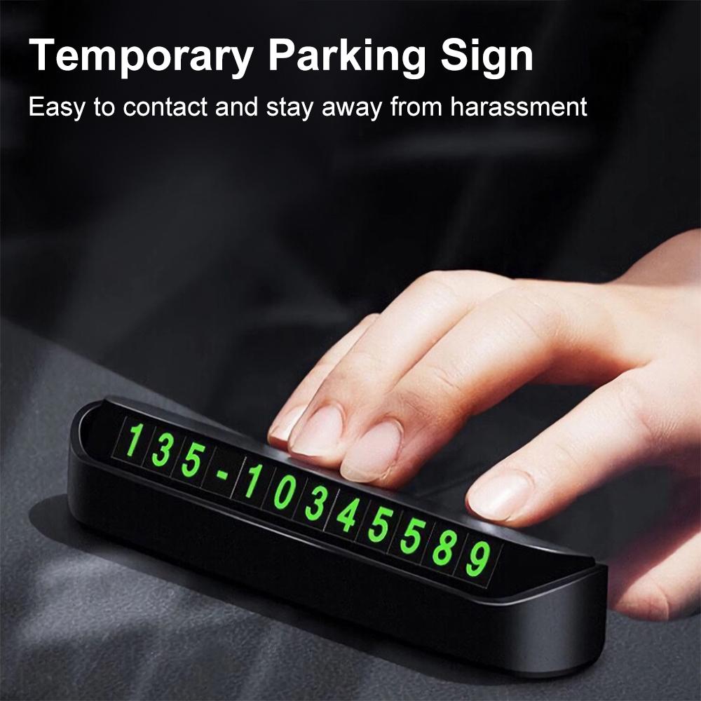 Автомобильные аксессуары, мини-портативный телефонный номерной знак с переключателем, номер телефона, визитная карточка, временная табличка для парковочной карты