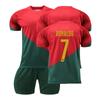 23-23 Portugal Home Children Size Jerseys Two Piece Set