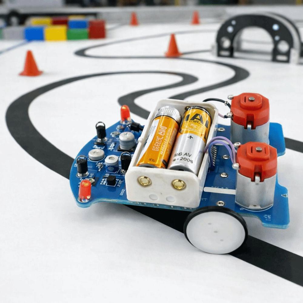 Умный Патруль D2-5 Интеллектуальный Следящий Автомобиль DIY Набор Робот Следующий по Линии Научная Выставка